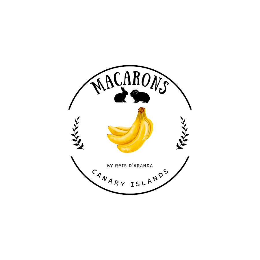 MACARONS DE PLÁTANO PARA CONEJOS Y COBAYAS